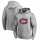 Men's Customized Montreal Canadiens Gray All Stitched Pullover Hoodie,baseball caps,new era cap wholesale,wholesale hats